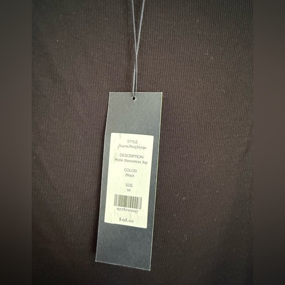 Veronica Beard Mylie Black Sleeveless Top, Ruched Side - Picture 11 of 13